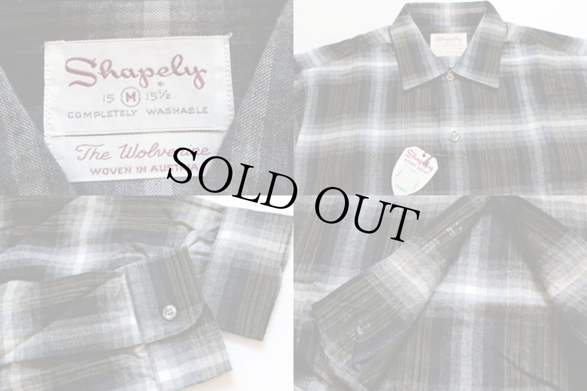 画像3: デッドストック★60s オーストリア製 Shapely オンブレチェック レーヨンシャツ (3)