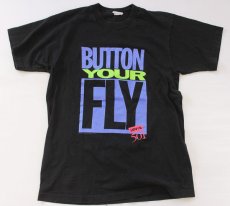 画像2: 90s USA製 Levi'sリーバイス 501 BUTTON YOUR FLY コットンTシャツ 黒 M (2)