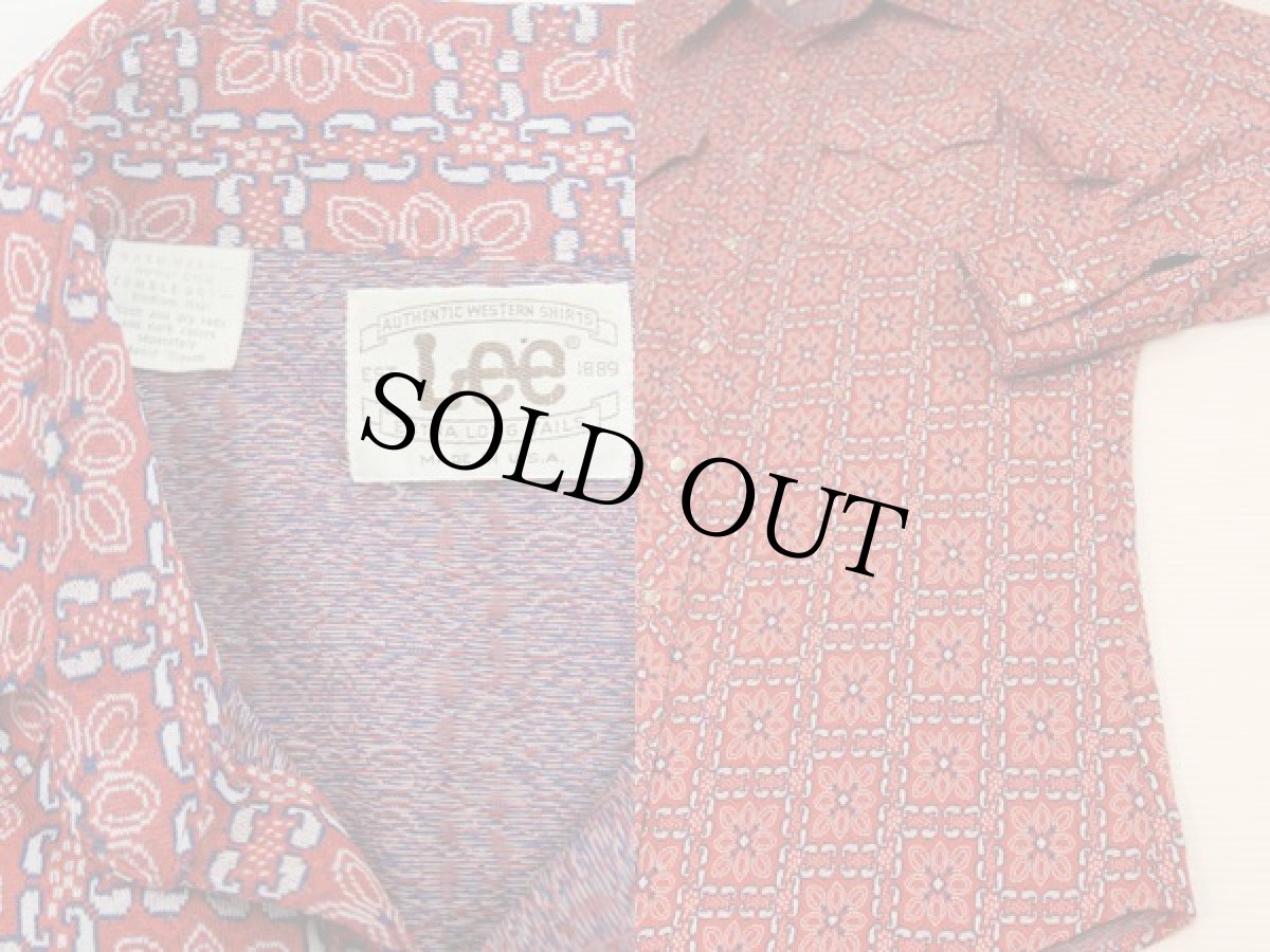 画像3: 70's Leeリー ジャガード総柄 ウエスタンシャツ (3)