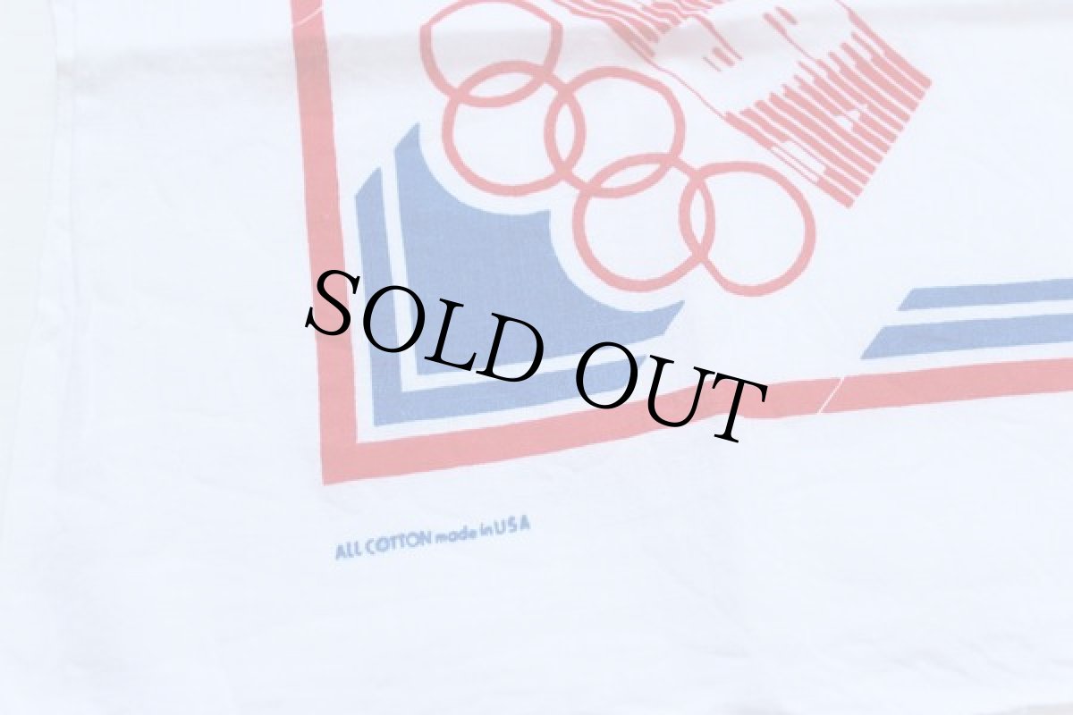 画像3: 80s USA製 Levi'sリーバイス USA OLYMPICオリンピック コットン バンダナ (3)