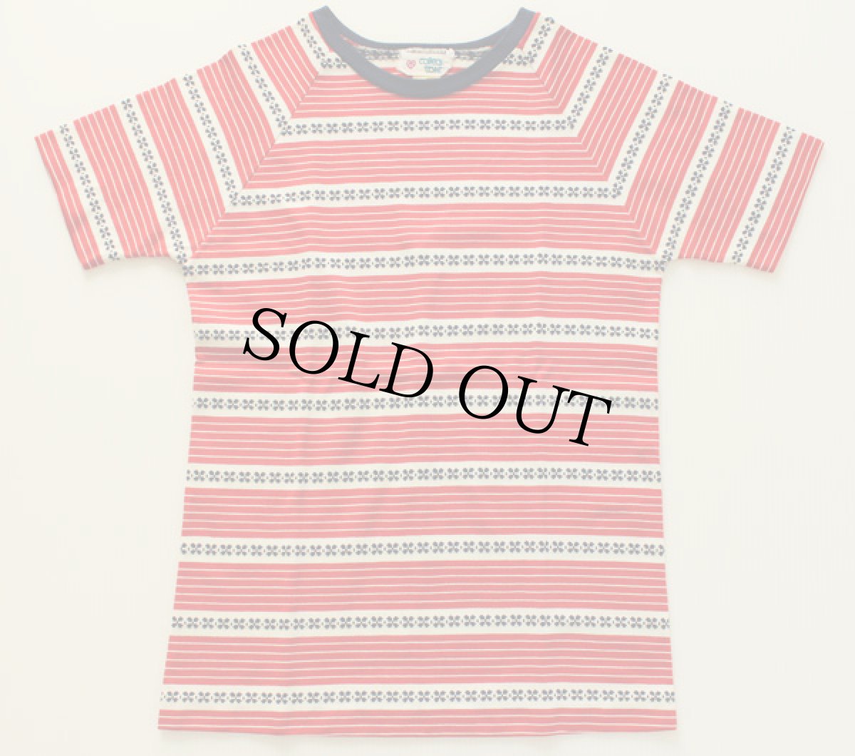 画像2: デッドストック★70s 総柄 ジャガードTシャツ (2)