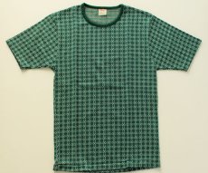 画像2: デッドストック★70s USA製 総柄 ジャガードTシャツ 緑 S (2)