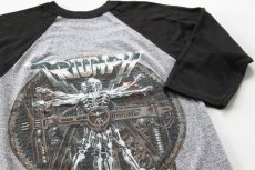 画像2: 80s USA製 TRIUMPHトライアンフ WORLD TOUR 1985 七分袖 ラグラン バンドTシャツ S (2)