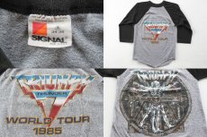 画像3: 80s USA製 TRIUMPHトライアンフ WORLD TOUR 1985 七分袖 ラグラン バンドTシャツ S (3)