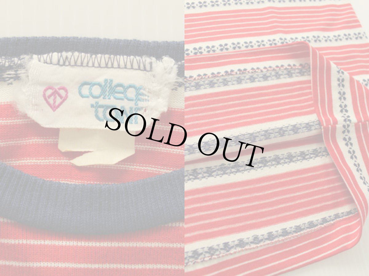 画像3: デッドストック★70s 総柄 ジャガードTシャツ (3)