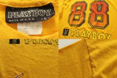 画像3: 80s USA製 PLAYBOYプレイボーイ 88 ナンバリングTシャツ 黄 L (3)