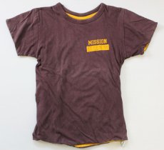 画像1: 80s USA製 Championチャンピオン リバーシブルTシャツ 茶×黄 S (1)