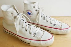 画像1: 90s USA製 CONVERSEコンバース ALL STARオールスター HI 白 8 (1)