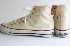 画像2: デッドストック★90s USA製 CONVERSEコンバース ALL STARオールスター HI 生成り 7.5 (2)