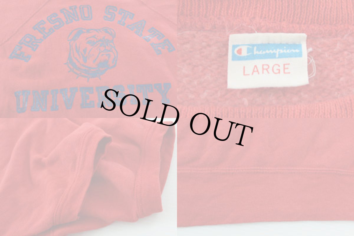 画像3: 70s USA製 Championチャンピオン ブルドッグ 半袖スウェット 赤 (3)