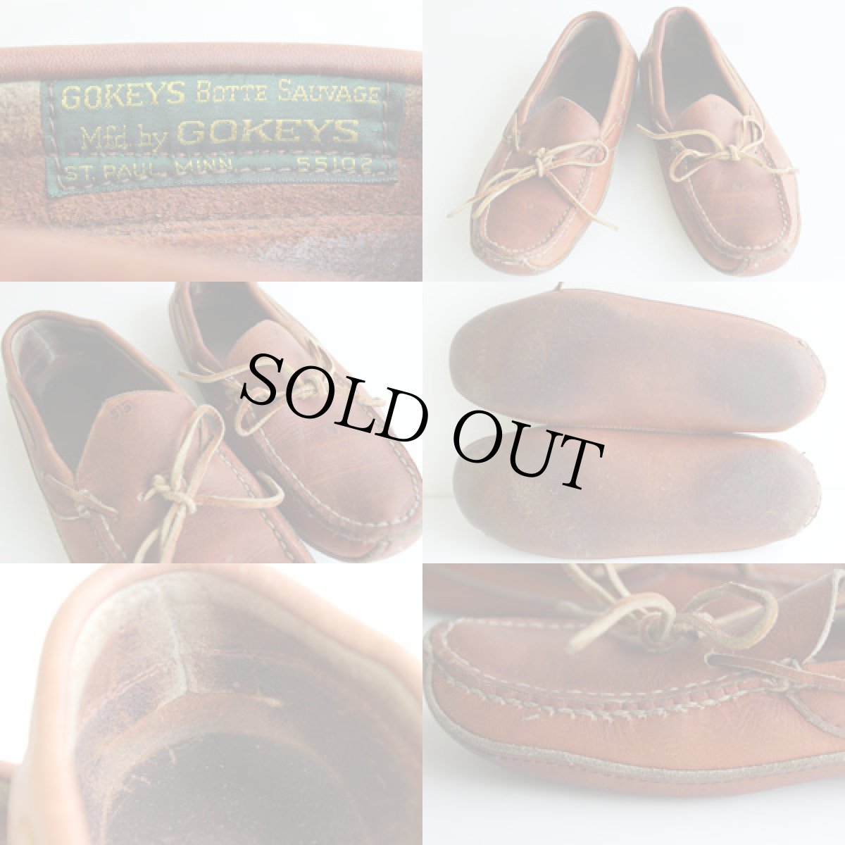 画像3: GOKEYSゴーキー モカシン レザーシューズ 茶 (3)