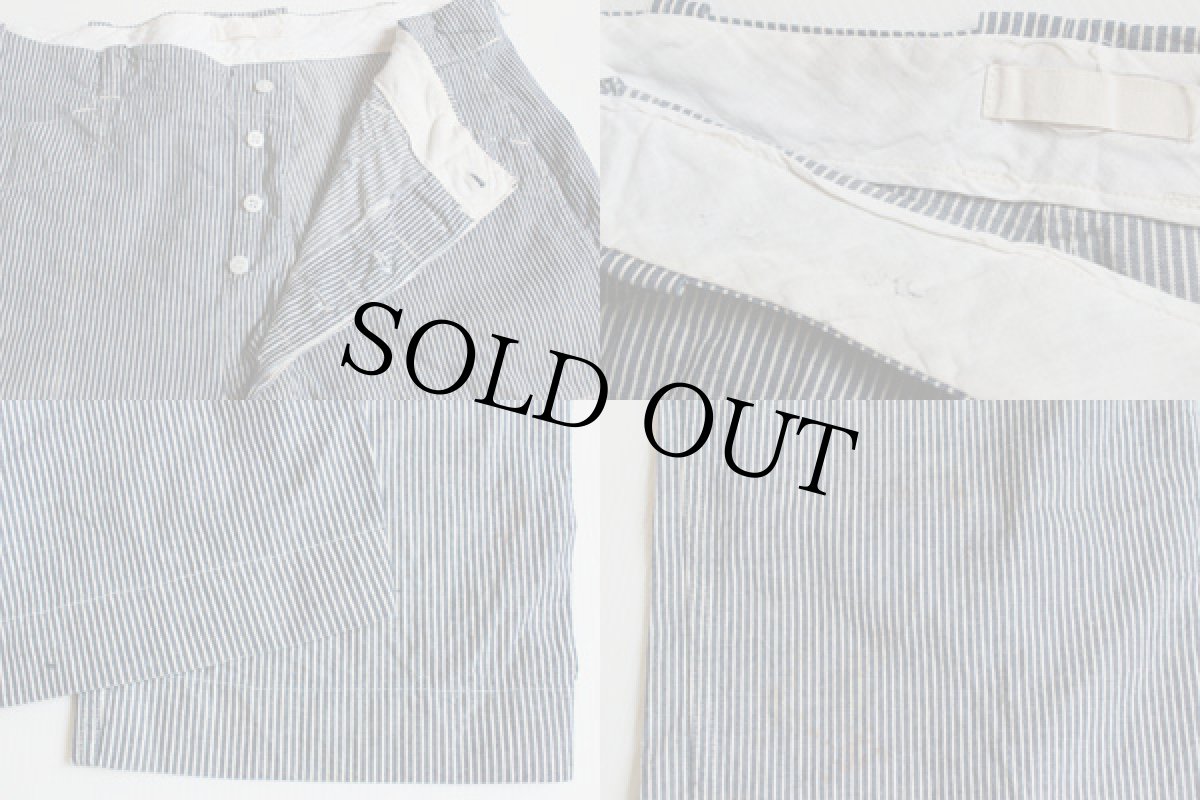 画像3: 40s UNKNOWNヒッコリーペインターパンツ w42 (3)