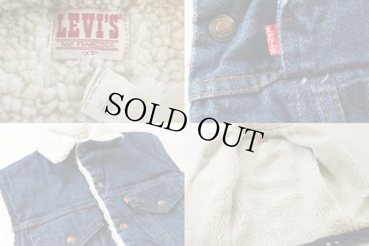 画像3: 80s USA製 Levi'sリーバイス ボアライナー デニムベスト XS (3)