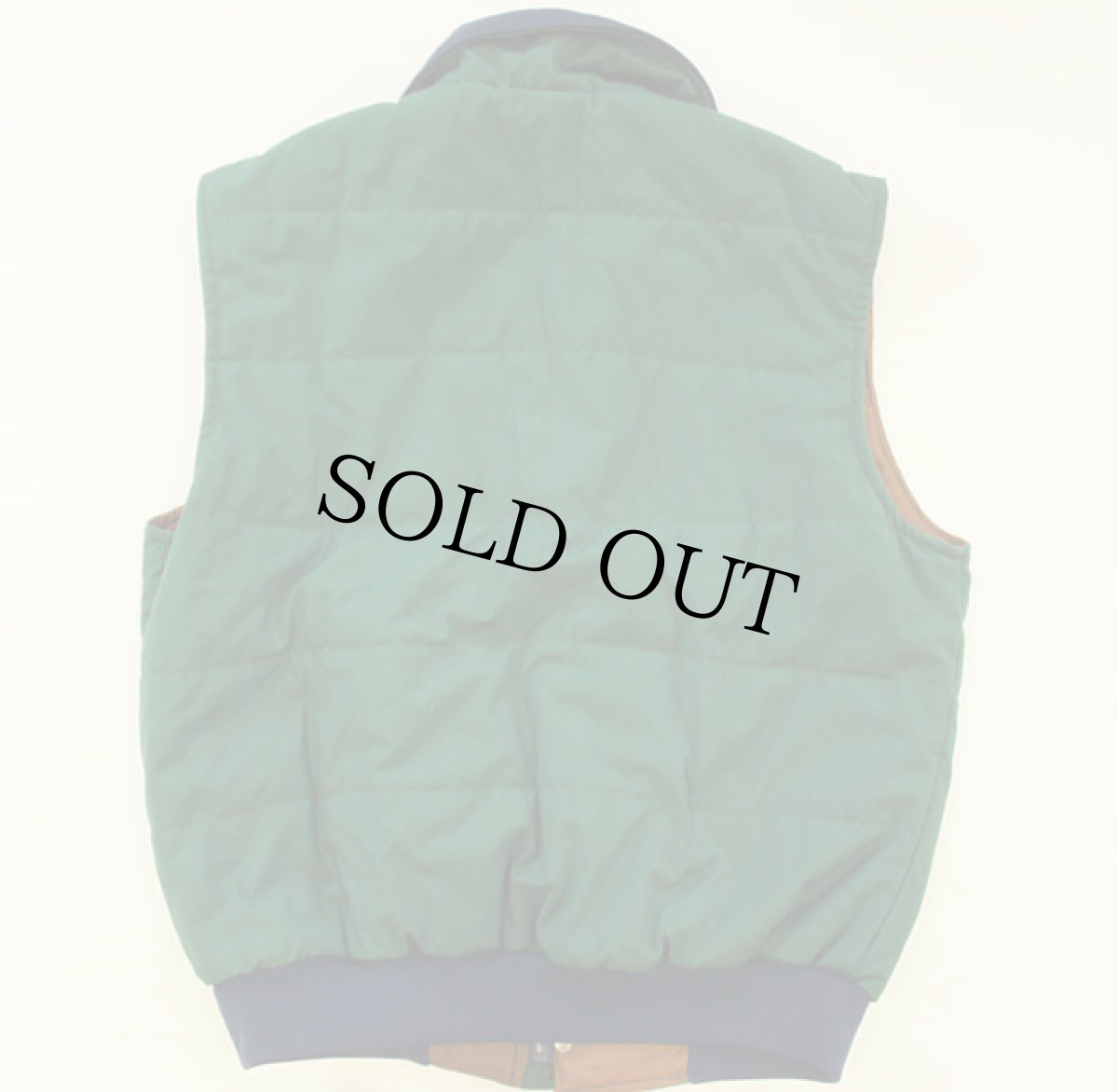 画像2: 70s USA製 BANANA EQUIPMENT 中綿ベスト 緑 XL (2)