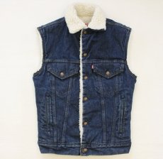 画像1: 80s USA製 Levi'sリーバイス ボアライナー デニムベスト XS (1)