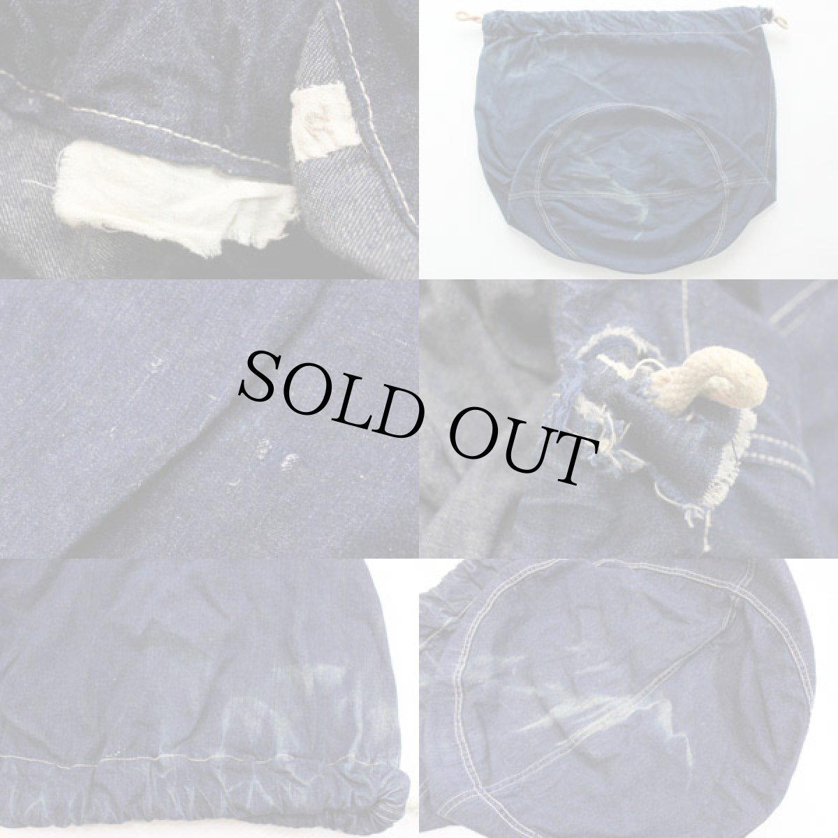 画像3: 40s 米軍 U.S.ARMY インディゴ デニム バラックバッグ★ランドリーバッグ (3)