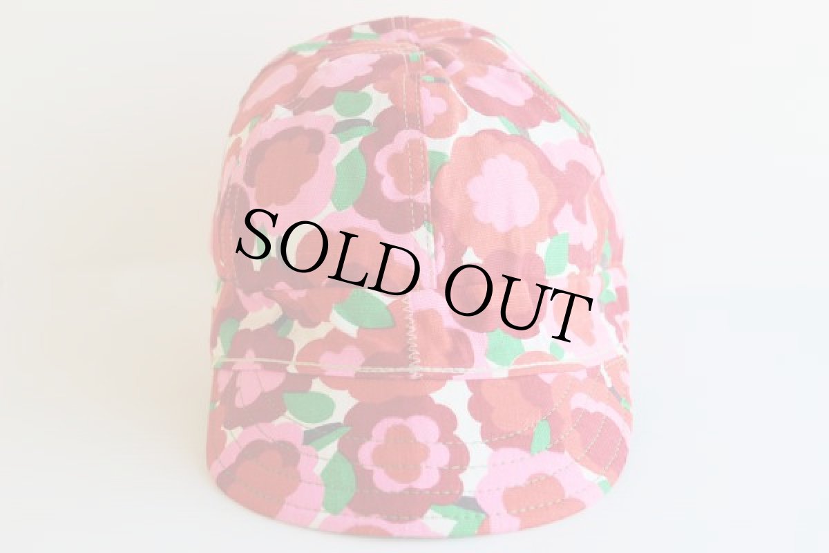 画像2: デッドストック★60s USA製 KROMER フラワー 総柄 コットン ワークキャップ 7 3/8 (2)