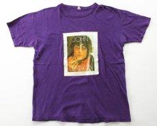 画像2: 70s JOHN LENNON ジョンレノン アイロン フォトプリント コットンTシャツ 紫★転写 (2)