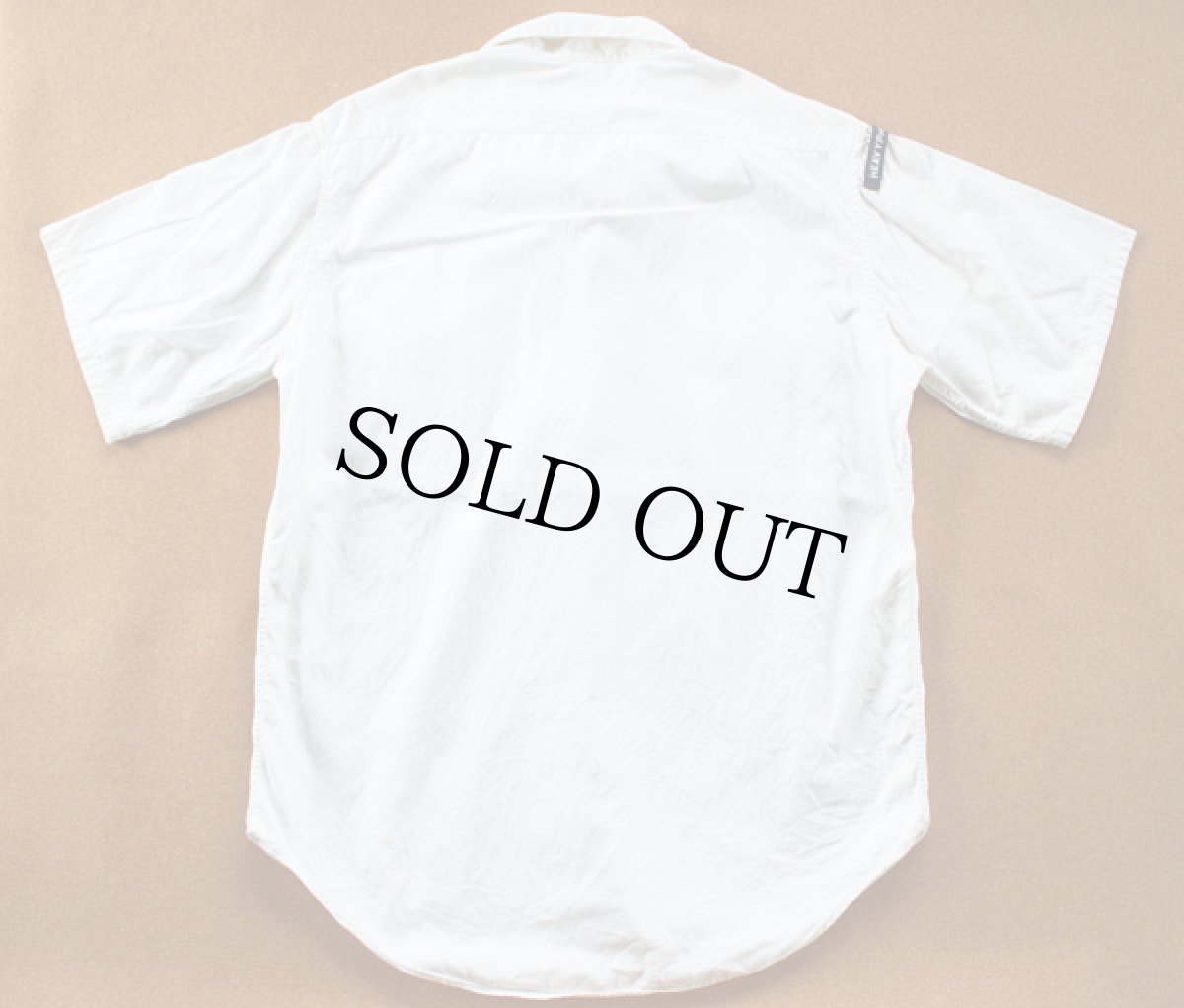 画像2: 60s 米軍 U.S.NAVY オープンカラー コットンシャツ 白 M (2)