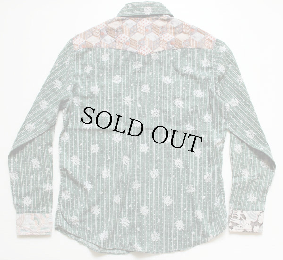 画像2: 70s KENNINGTONケニントン 総柄 ウエスタンシャツ (2)