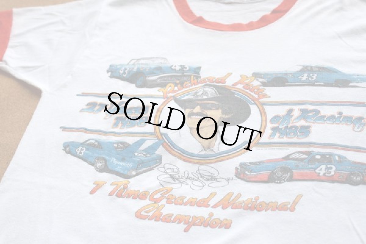 画像1: 80s RICHARD PETTY リンガーTシャツ (1)