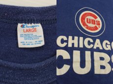 画像3: 80s USA製 Championチャンピオン MLB CHICAGO CUBS Tシャツ 青 L (3)