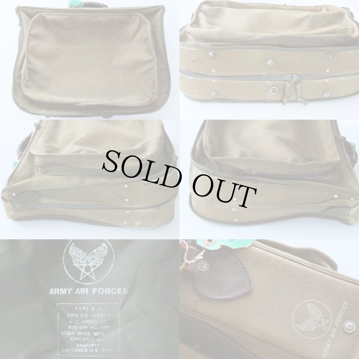 画像2: 40s 米軍 USAAF B-4 ガーメントバッグ (2)