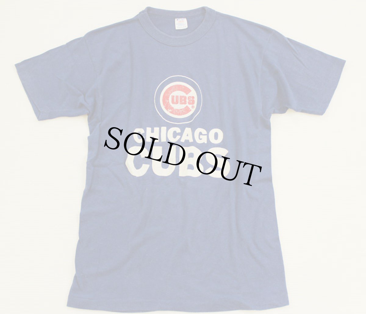 画像2: 80s USA製 Championチャンピオン MLB CHICAGO CUBS Tシャツ 青 L (2)