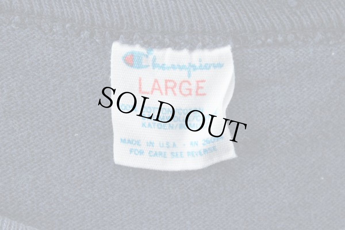 画像3: 80s USA製 Championチャンピオン PRINCETON コットンTシャツ 紺 L (3)