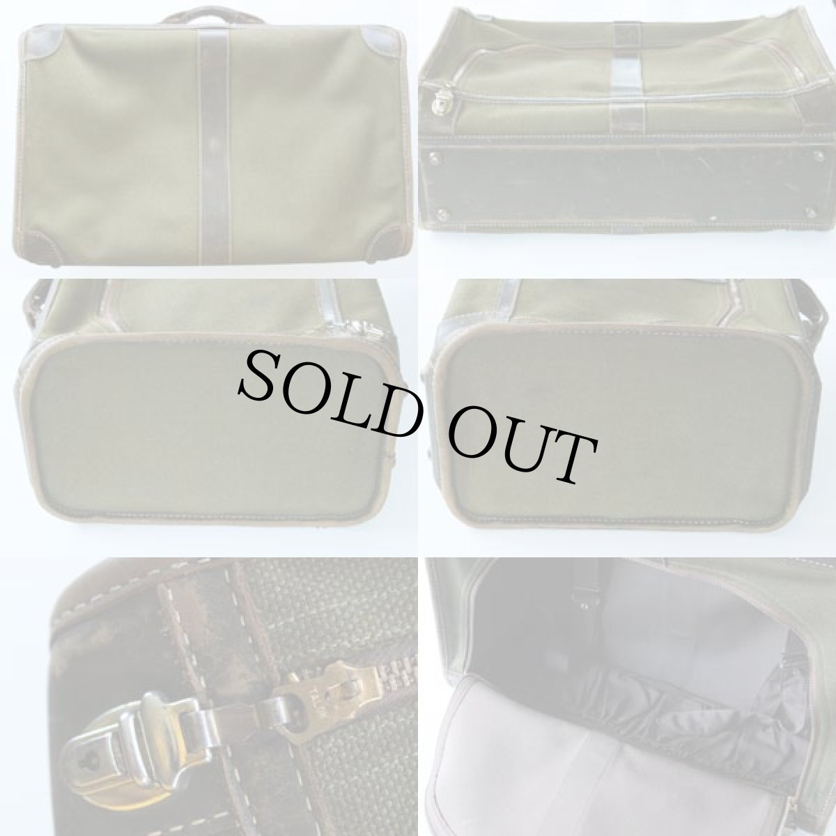 画像2: 60's キャンバス×レザー トランク★スーツケース (2)