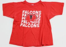 画像2: 80s USA製 Championチャンピオン FALCONS アメフト コットンTシャツ 赤 L (2)