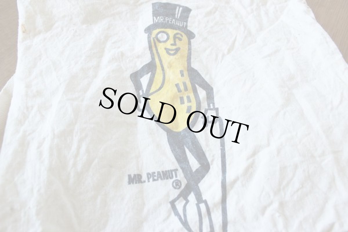画像2: ビンテージ MR.PEANUT ミスターピーナッツ キャンバスバッグ (2)