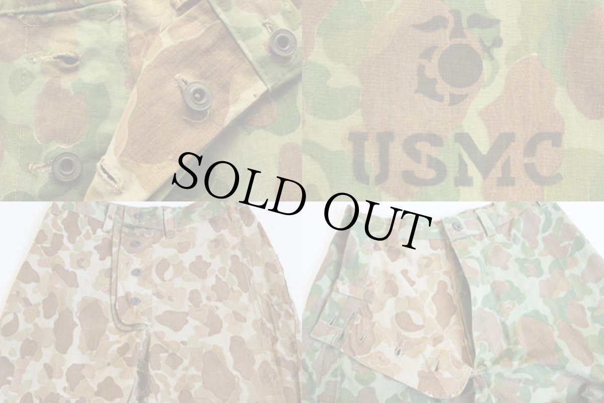 画像2: 40s 米軍 USMC ダックハンターカモ パンツ★WW2 (2)