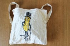 画像1: ビンテージ MR.PEANUT ミスターピーナッツ キャンバスバッグ (1)