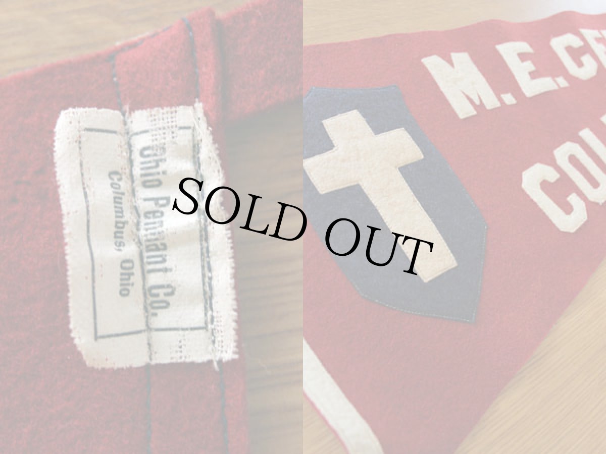 画像3: ビンテージ M.E.CENTENARY COLUMBUS フェルトペナント (3)