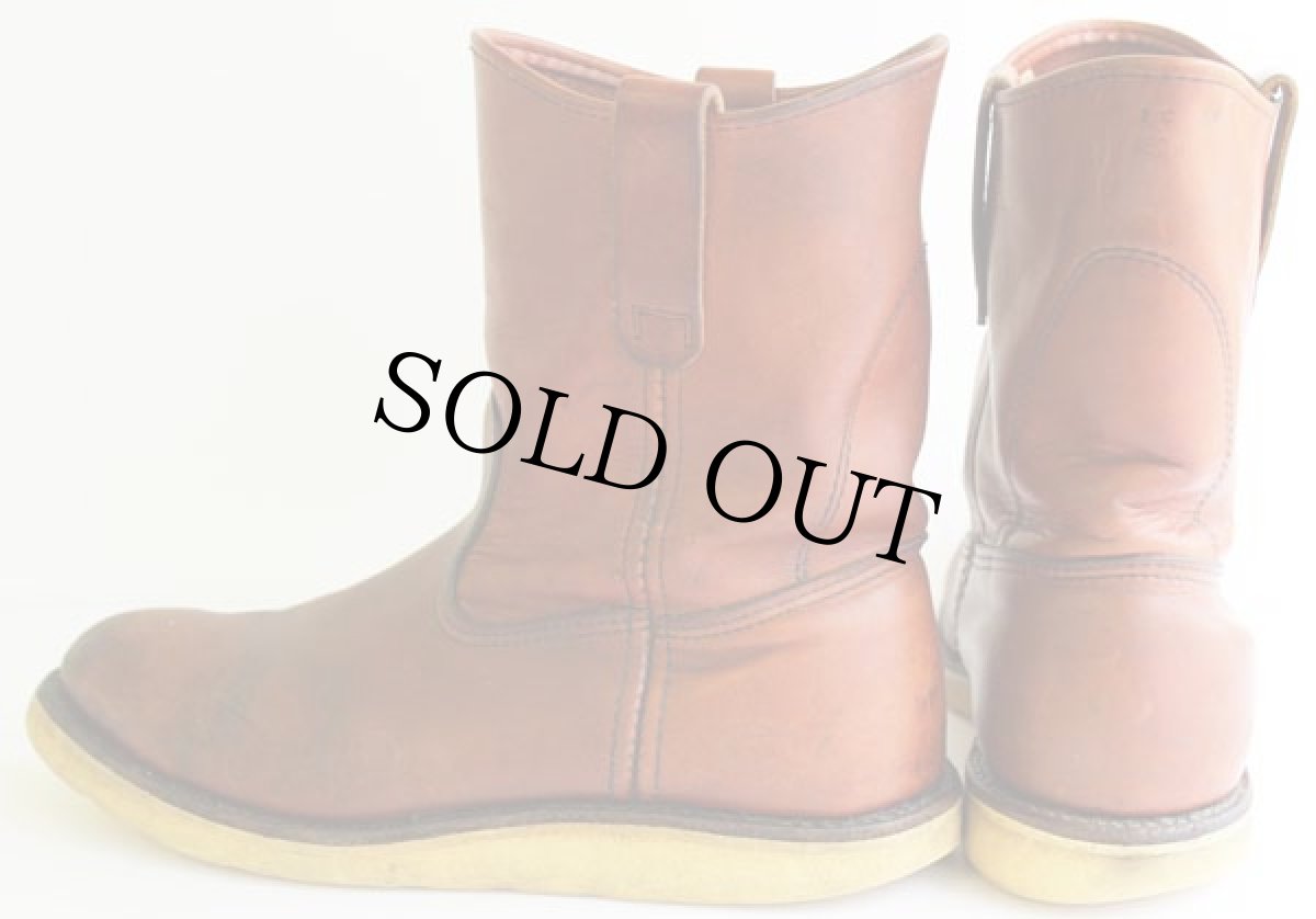 画像2: 80s USA製 REDWINGレッドウイング 866 犬タグ アイリッシュセッター ペコスブーツ 赤茶 9C (2)