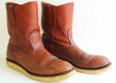 画像1: 80s USA製 REDWINGレッドウイング 866 犬タグ アイリッシュセッター ペコスブーツ 赤茶 9C (1)