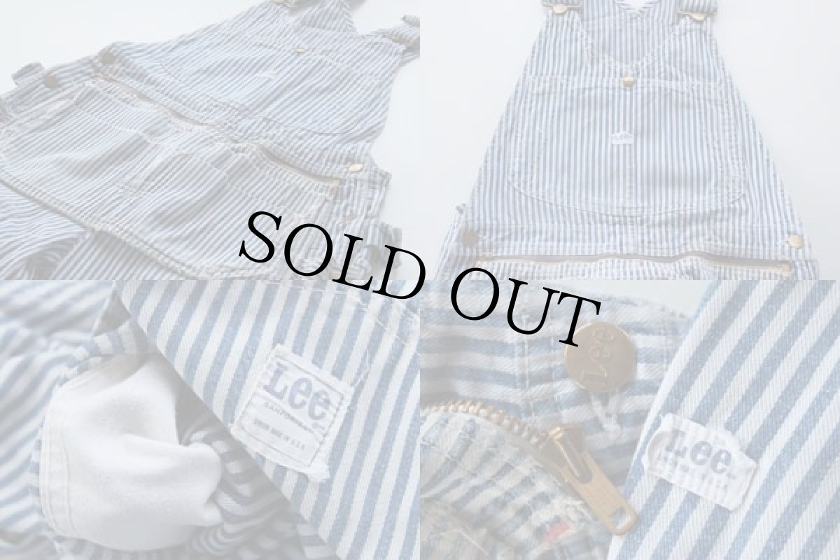 画像2: 60s USA製 Leeリー エプロン付き ヒッコリー オーバーオール (2)