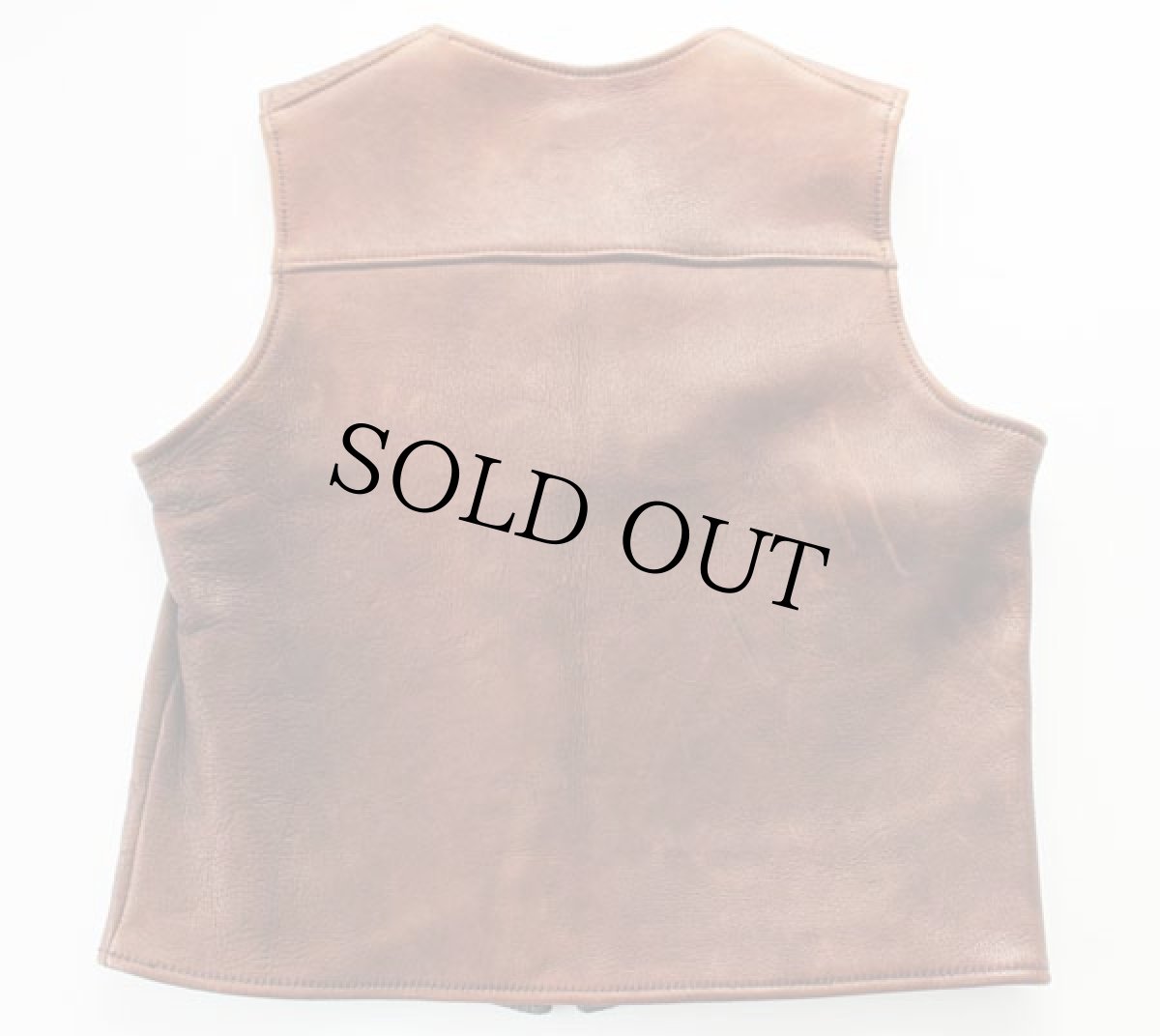 画像2: 60s UBER OWATONNA ディアスキン レザーベスト (2)