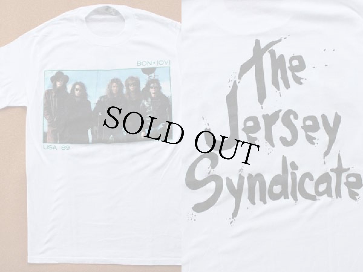 画像2: 80s USA製 BON JOVIボンジョビ Tシャツ 白 S (2)