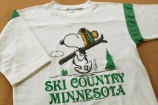 画像2: 70s ARTEX スヌーピー SKI COUNTRY MINNESOTA フットボールTシャツ M (2)