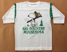 画像1: 70s ARTEX スヌーピー SKI COUNTRY MINNESOTA フットボールTシャツ M (1)