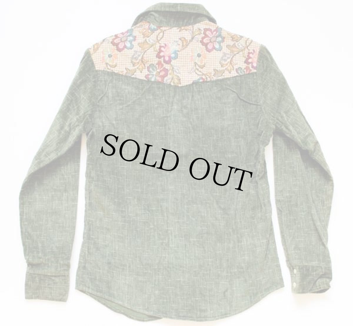 画像2: 70's Alfie 総柄 プリントコーデュロイシャツ M (2)