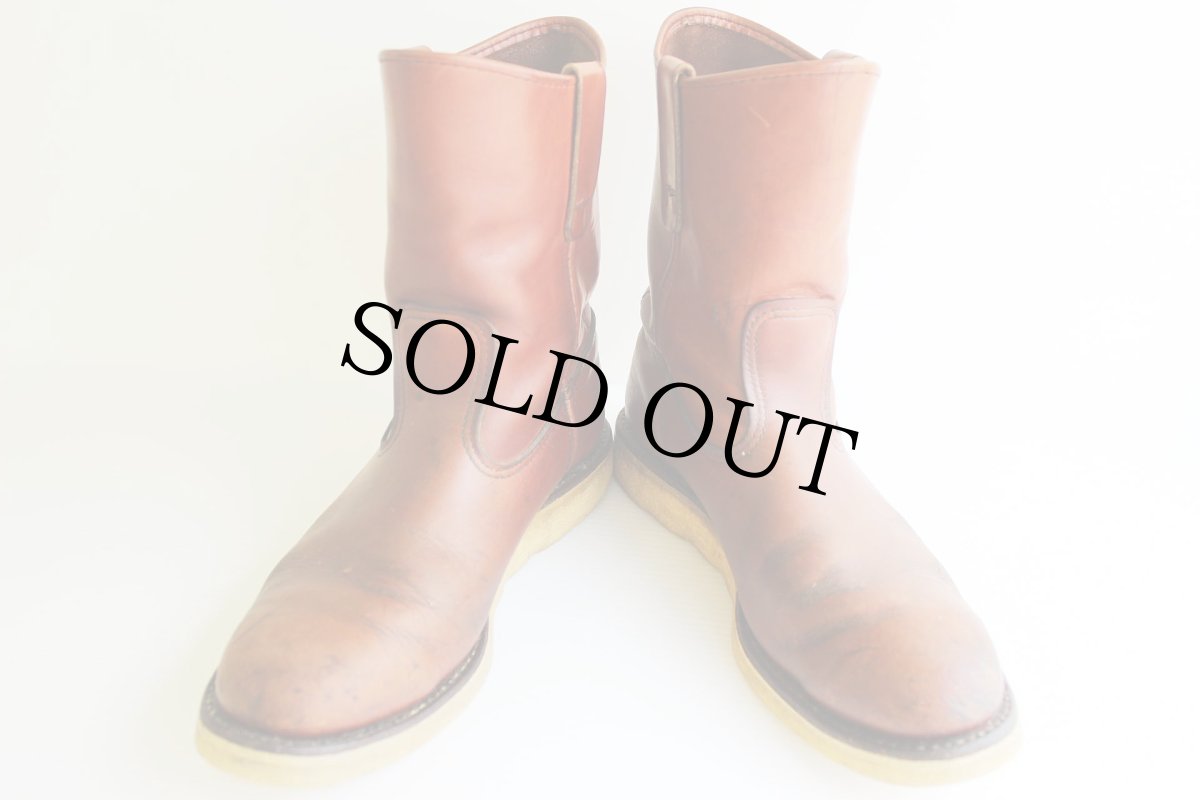 画像3: 80s USA製 REDWINGレッドウイング 866 犬タグ アイリッシュセッター ペコスブーツ 赤茶 9C (3)