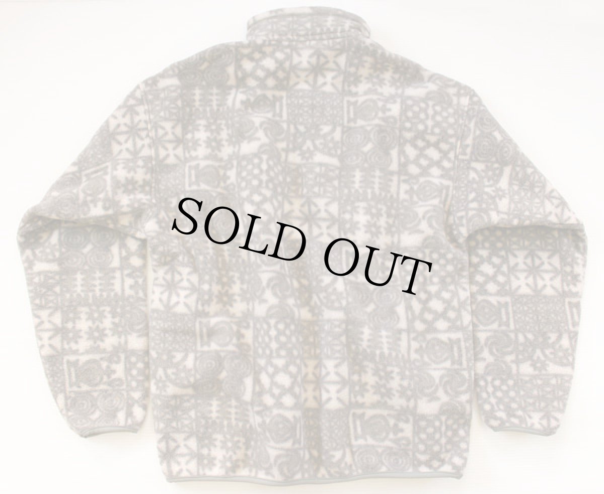 画像2: 90s USA製 patagoniaパタゴニア 総柄 シンチラ フリース スナップT L (2)