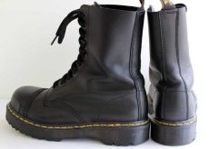 画像2: 英国製 DR.MARTENSドクターマーチン 10ホールブーツ 黒 UK9 (2)