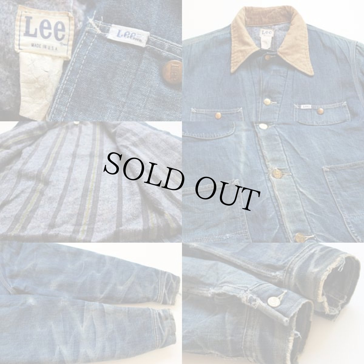 画像3: 70s USA製 Leeリー 81-LJ ブランケットライナー デニム カバーオール (3)