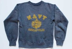 画像1: 60s NAVY ANNNAPOLIS U.S.NAVAL ACADEMY スウェット 紺 (1)