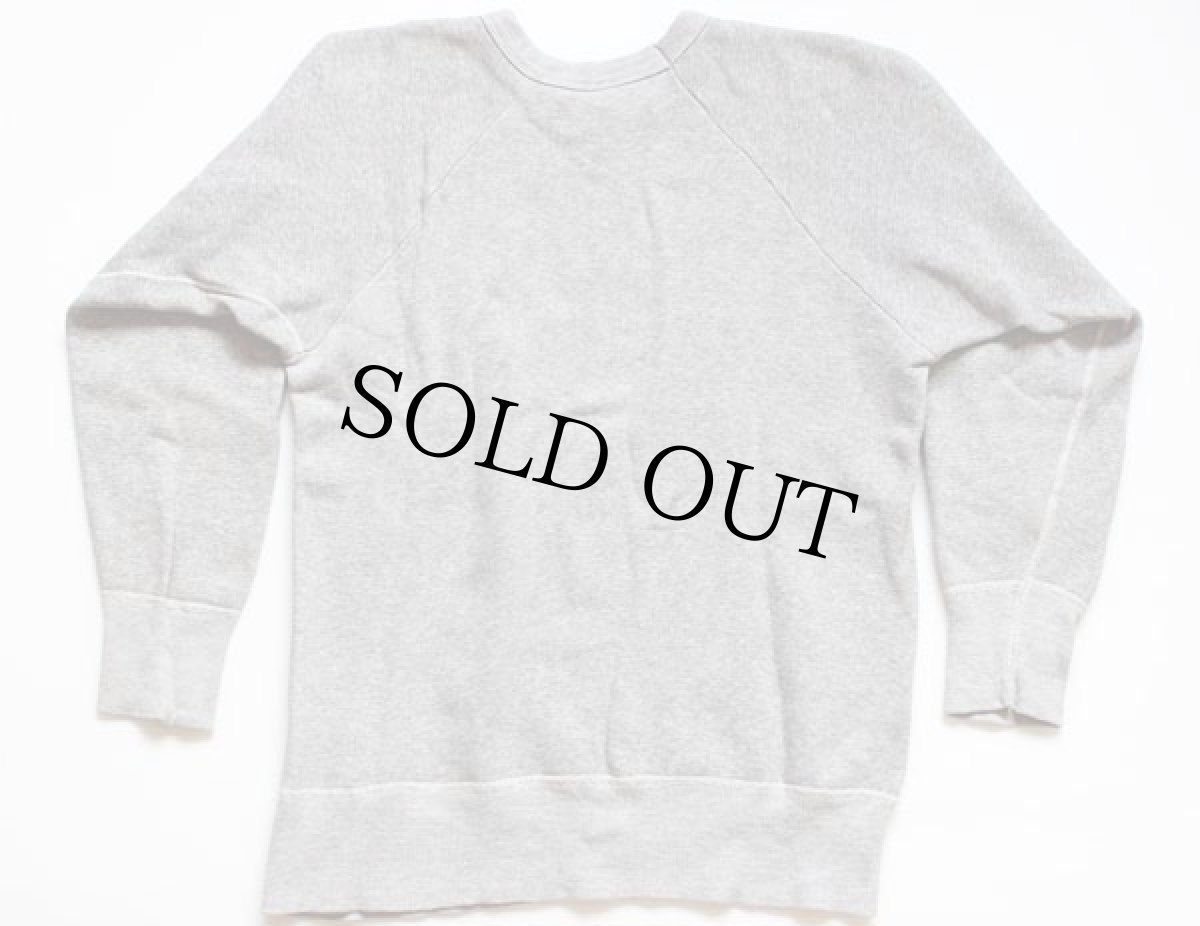 画像2: 60s HANES WIND SHIELD U.S.NAVY ステンシル コットン スウェット 杢グレー M (2)