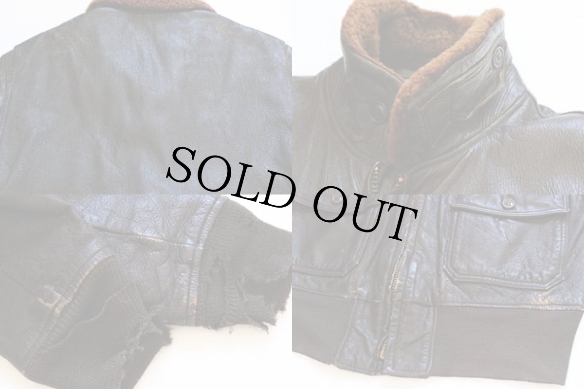 画像3: 60s 米軍 U.S.NAVY G-1 フライト レザージャケット 40 (3)